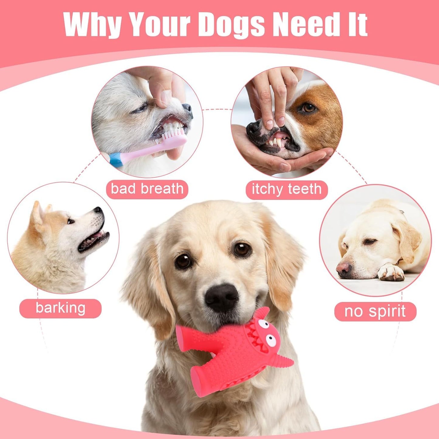 Monster Chew™ Interactive Dog Toy – Treat Dispenser, Teeth Cleaner & Anxiety Reliever