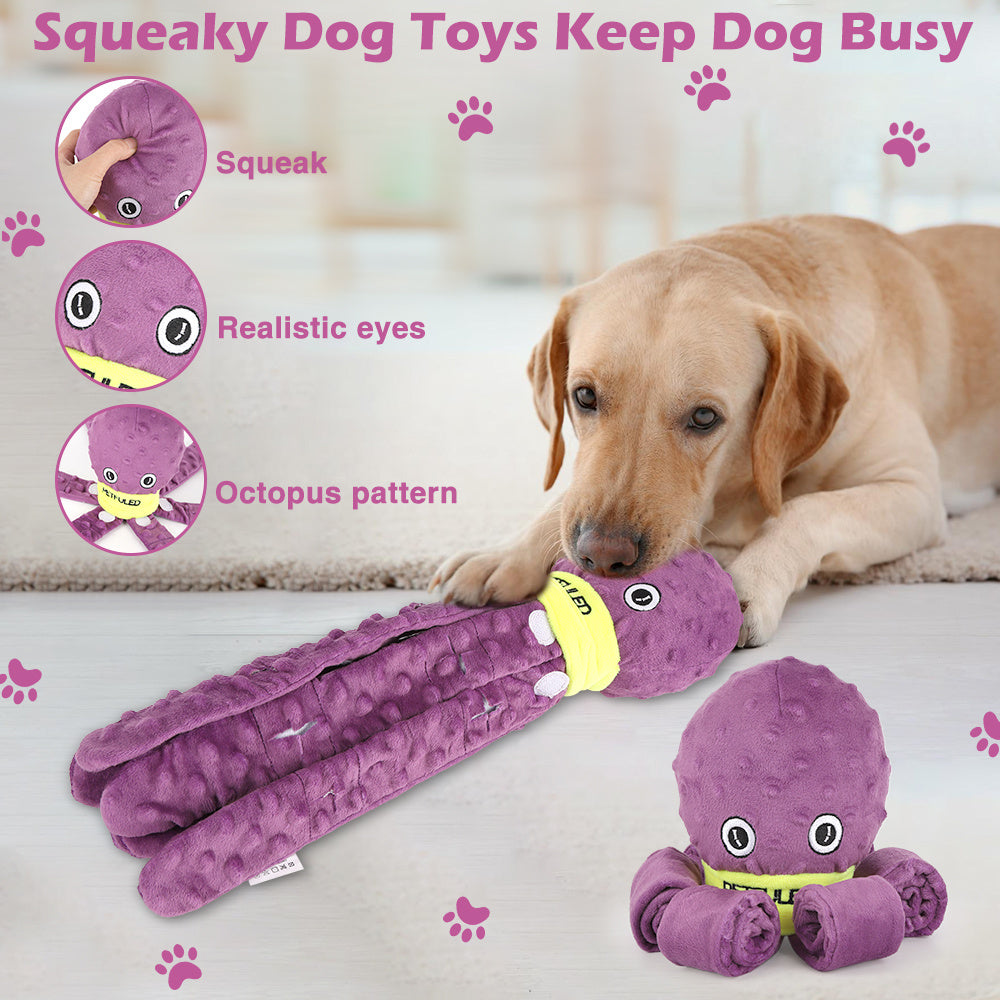 Interactive Octopus Dog Snuffle Toy – Plush Puzzle Chew Toy for Stress Relief & Slow Feeding