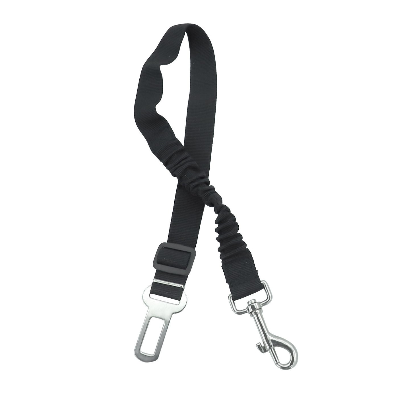 Retractable Car Safety Buckle Pet Leash – Adjustable & Elastic Seat Belt for Dogs