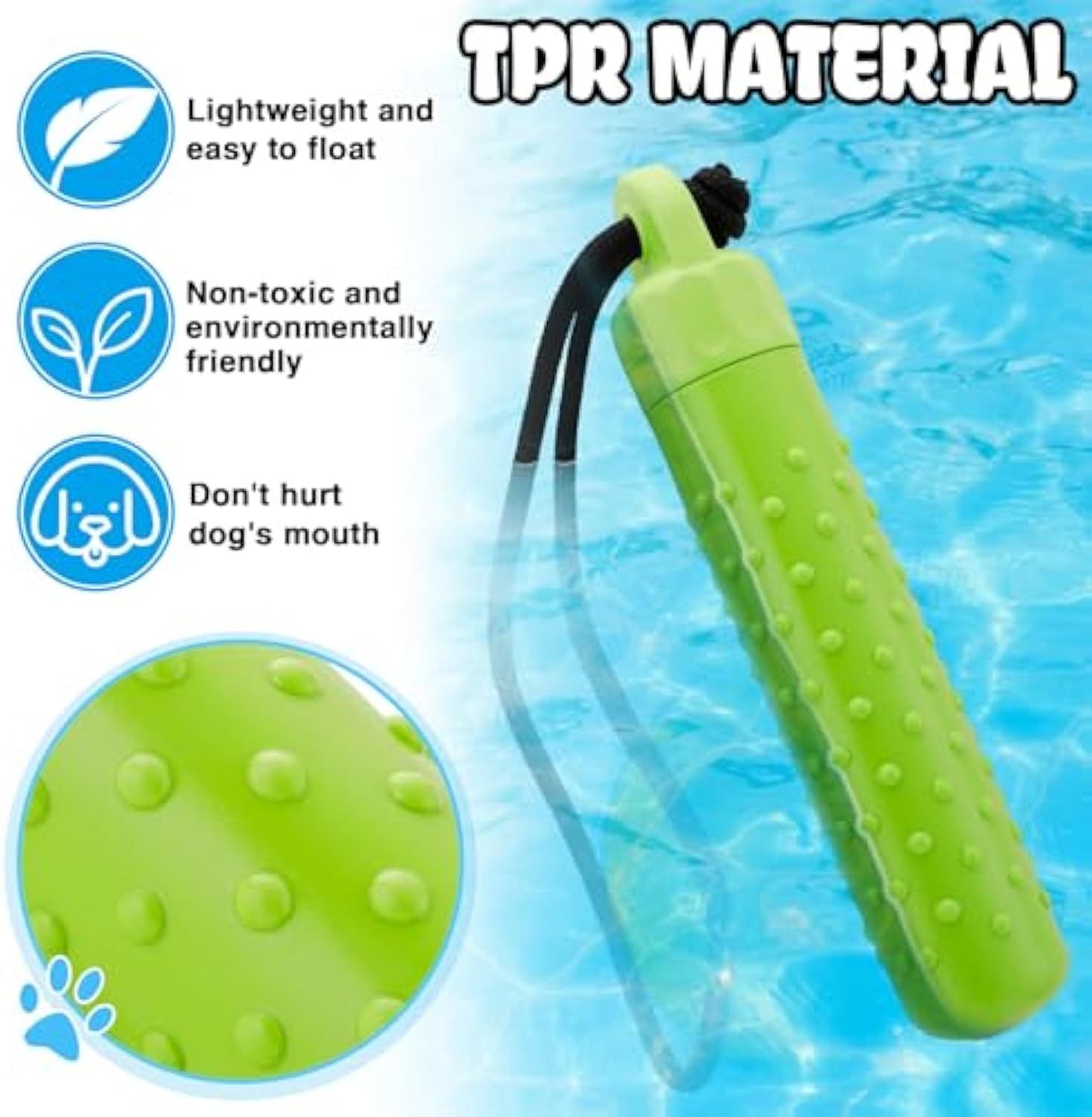 Floating Dog Pool Toys – Interactive Water Fetch Toys with Treat Dispenser, Durable & Safe for Summer Play