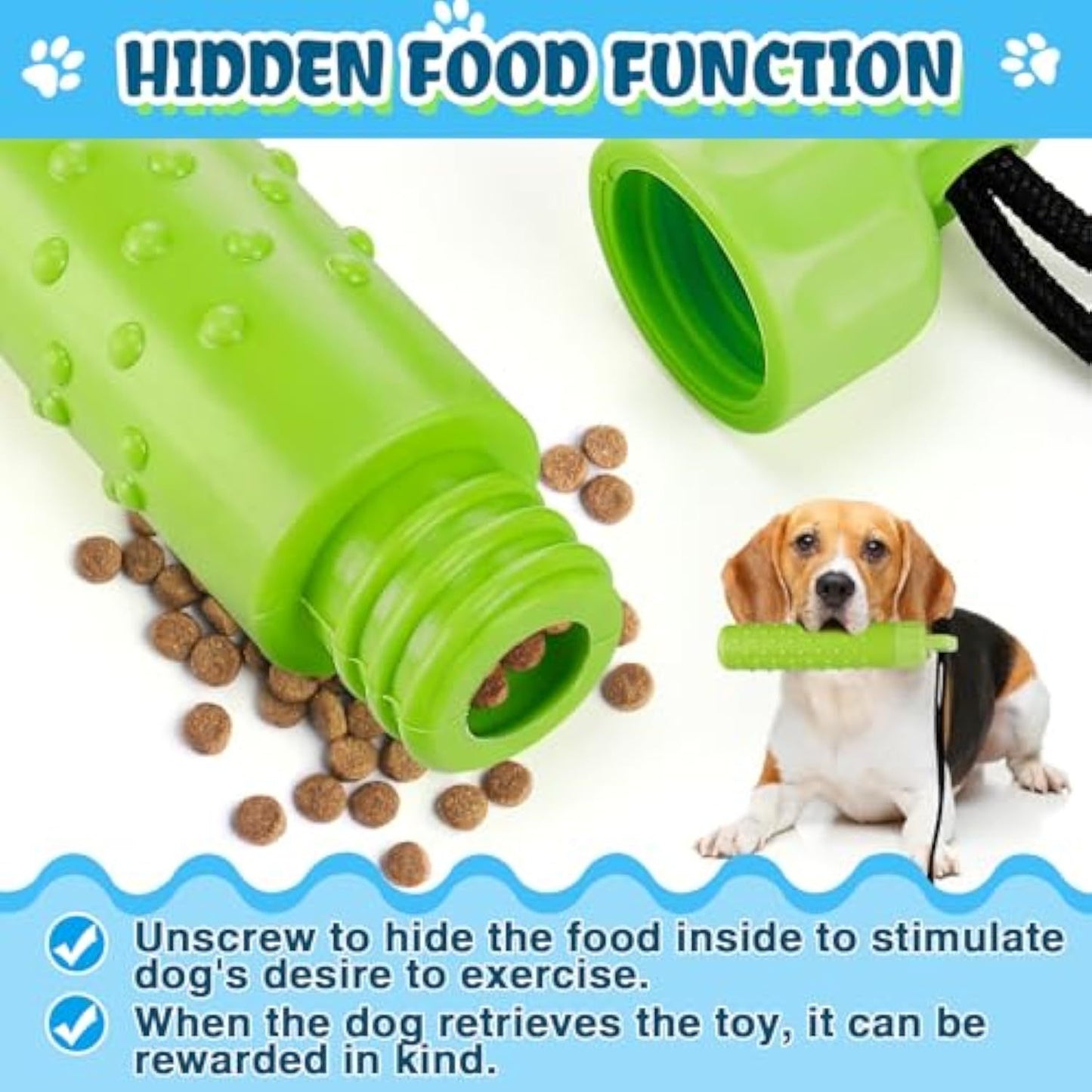 Floating Dog Pool Toys – Interactive Water Fetch Toys with Treat Dispenser, Durable & Safe for Summer Play