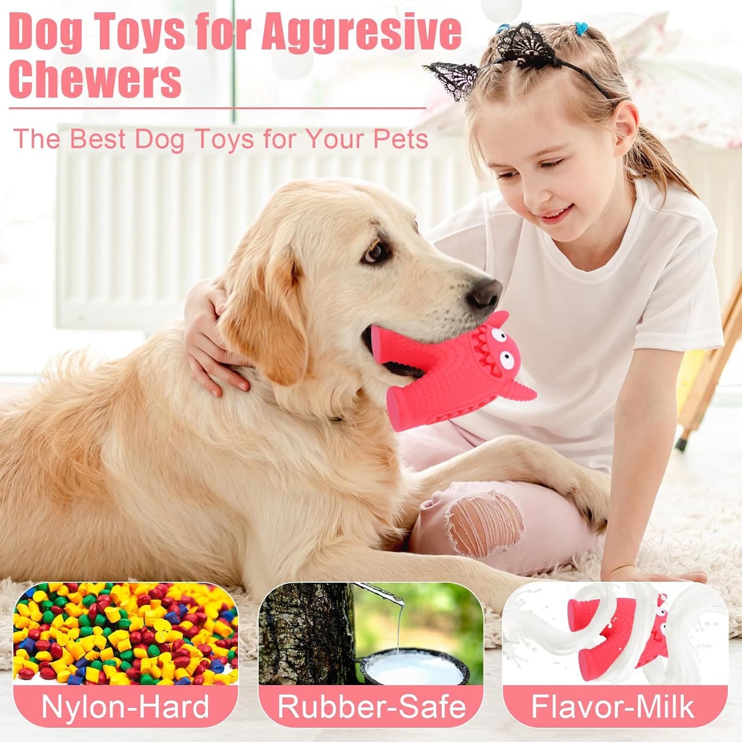 Monster Chew™ Interactive Dog Toy – Treat Dispenser, Teeth Cleaner & Anxiety Reliever