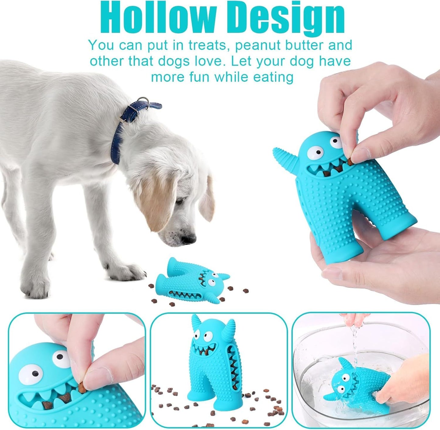 Monster Chew™ Interactive Dog Toy – Treat Dispenser, Teeth Cleaner & Anxiety Reliever
